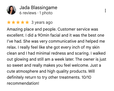 Google review 5 for BeautyMD